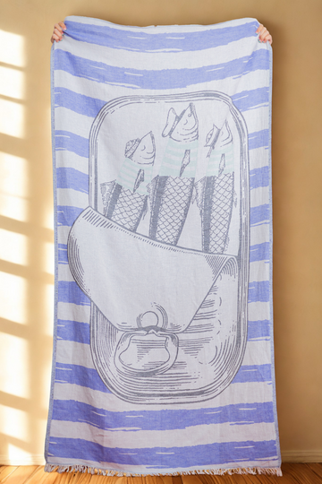 Sardine Stripe Beach Towel