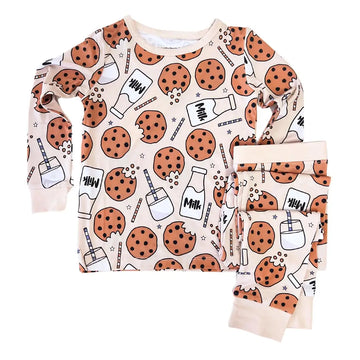 Bamboo Kids' Two Piece Set | Milk & Cookies Pajamas