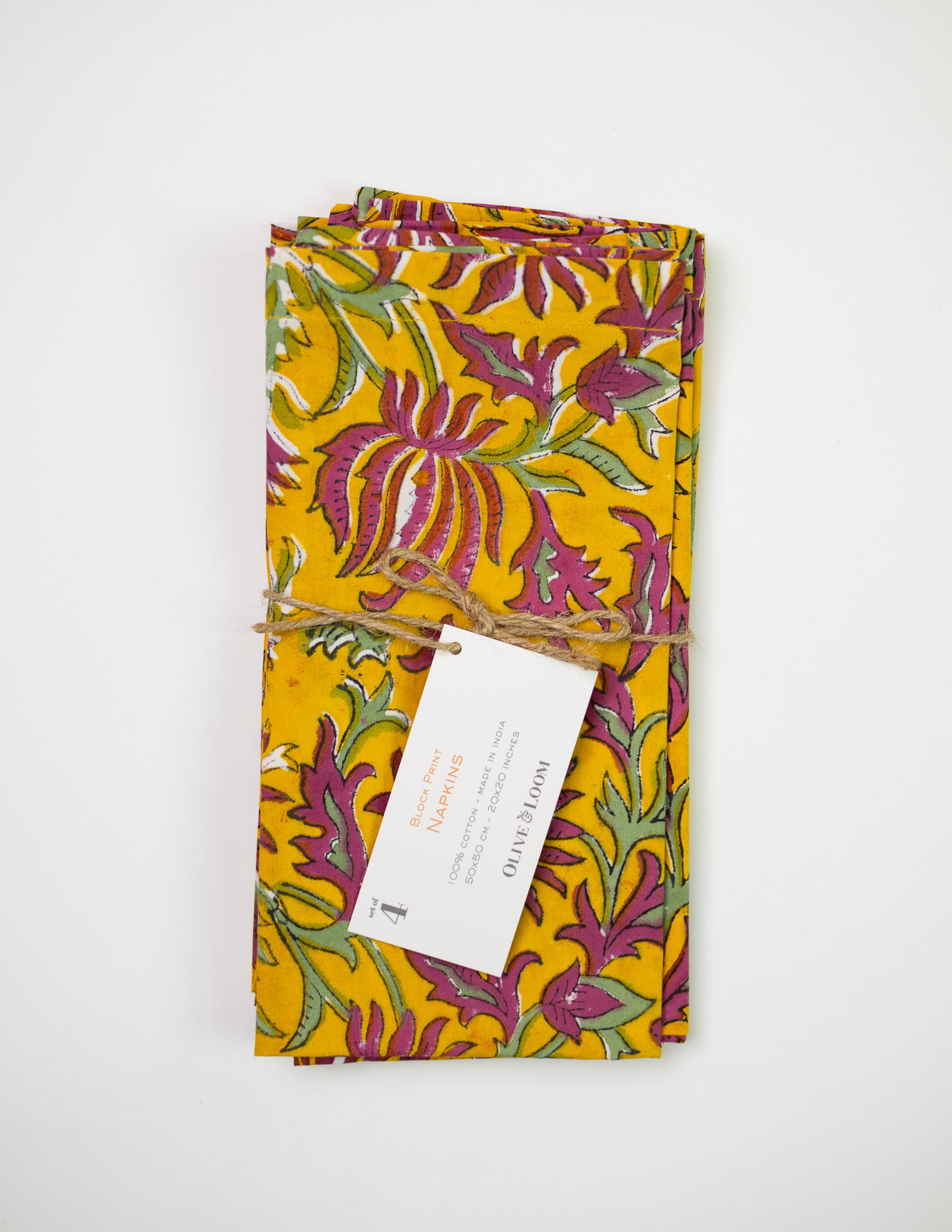 Block Print Napkins - Set of Four