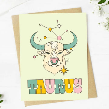 Taurus Zodiac Greeting Card