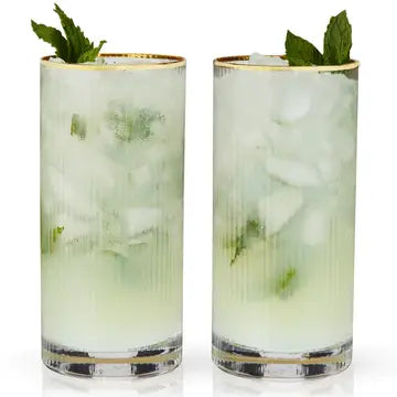Meridian Ripple Highball Glasses