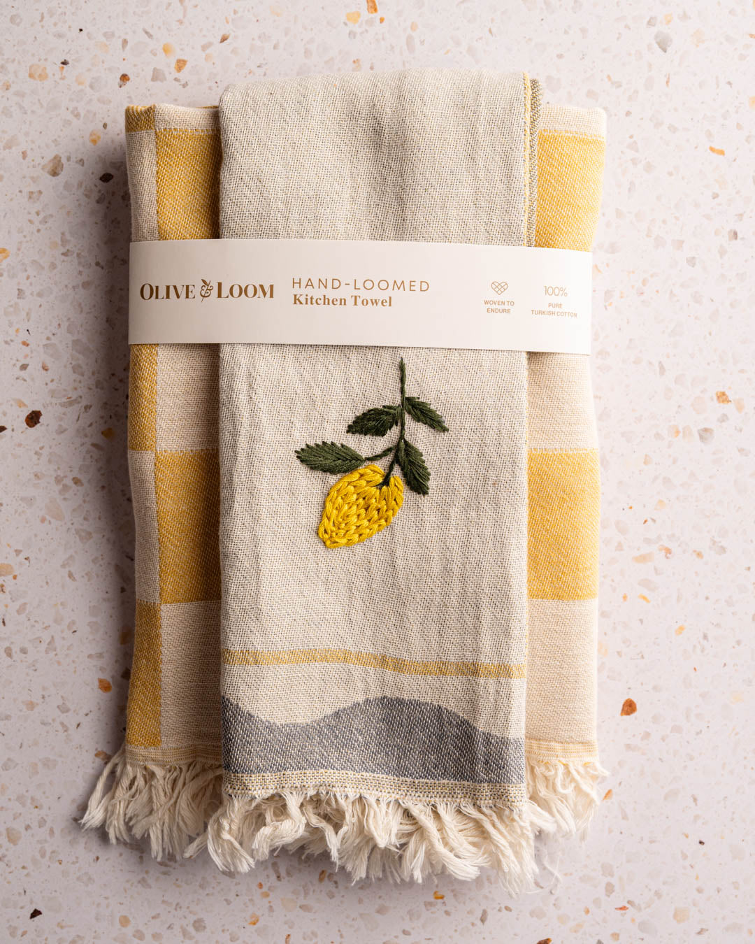 Hand-Stitched Kitchen Towel Set Duo