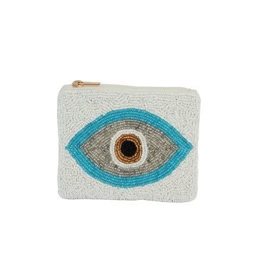 Beaded Evil Eye Coin Purse