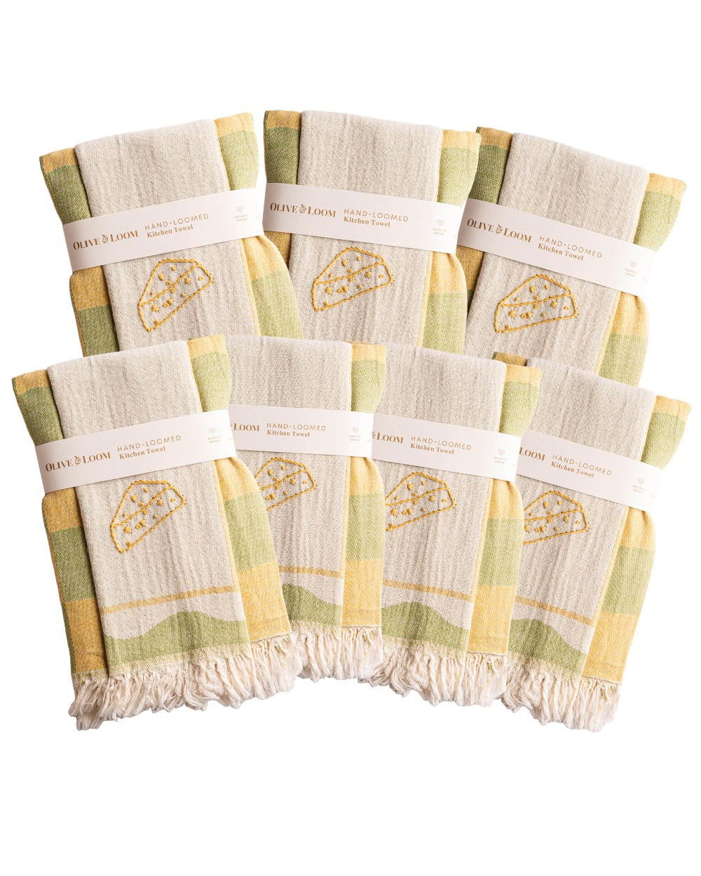 7 Pack Hand-Stitched Kitchen Towel Sets