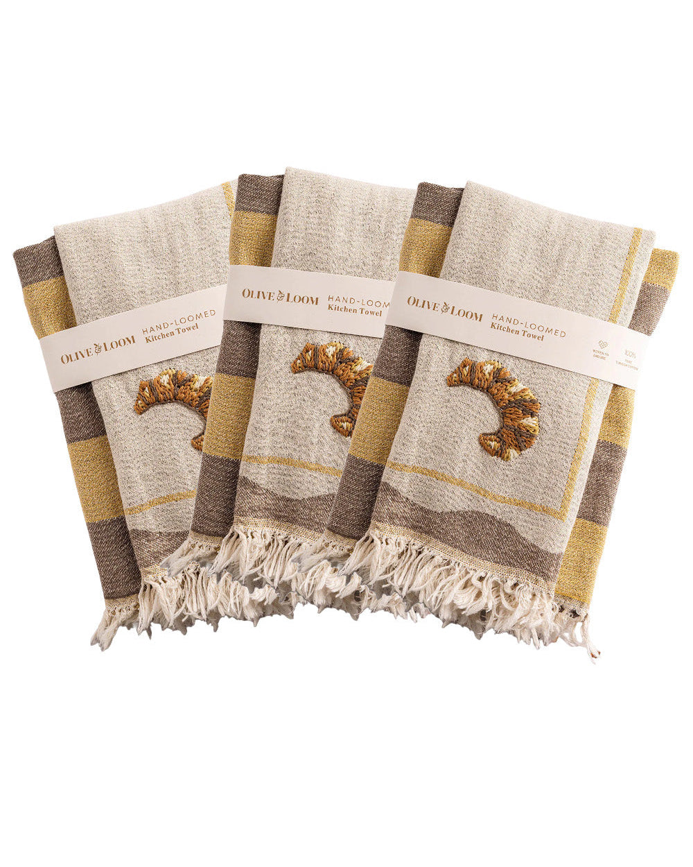 3 Pack Hand-Stitched Kitchen Towel Sets