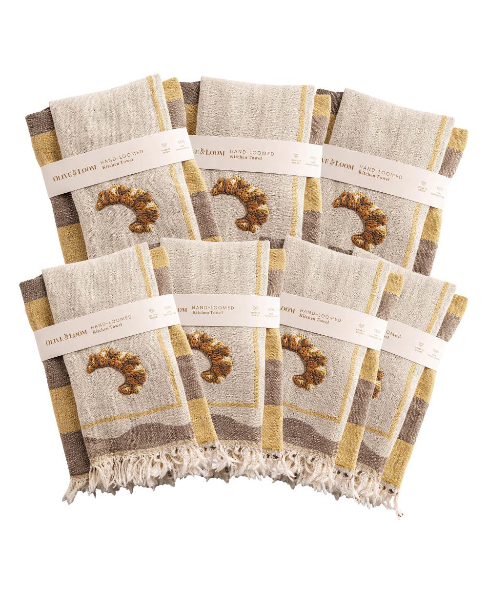 7 Pack Hand-Stitched Kitchen Towel Sets