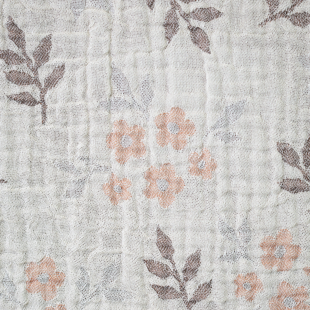 Floral Muslin Throw Blanket