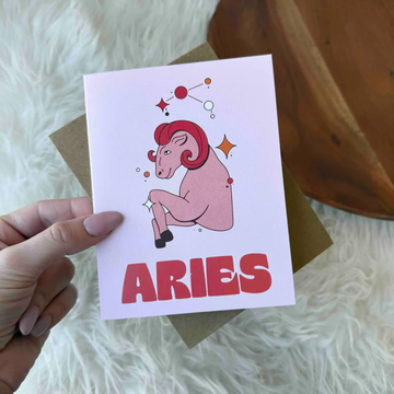Aries Zodiac Greeting Card