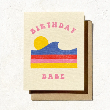 Birthday Babe Wave Card