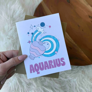 Aquarius Zodiac Greeting Card
