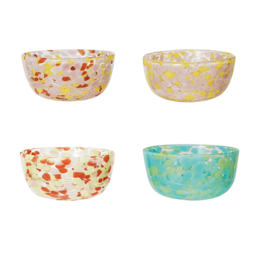 Blown Confetti Glass Bowl, Multi Color