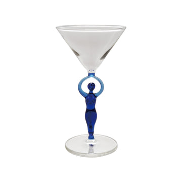 Martini Glass with Hand-Blown Mermaid Stem