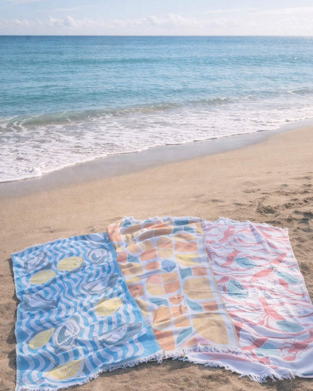 Coastal Print Towel Set (Set of 3)