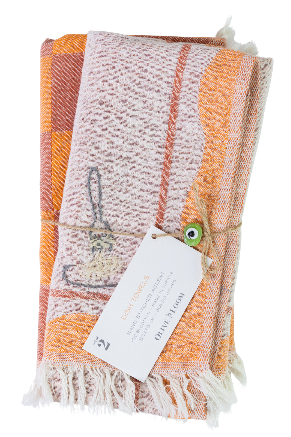 Hand-Stitched Towel Set Duo