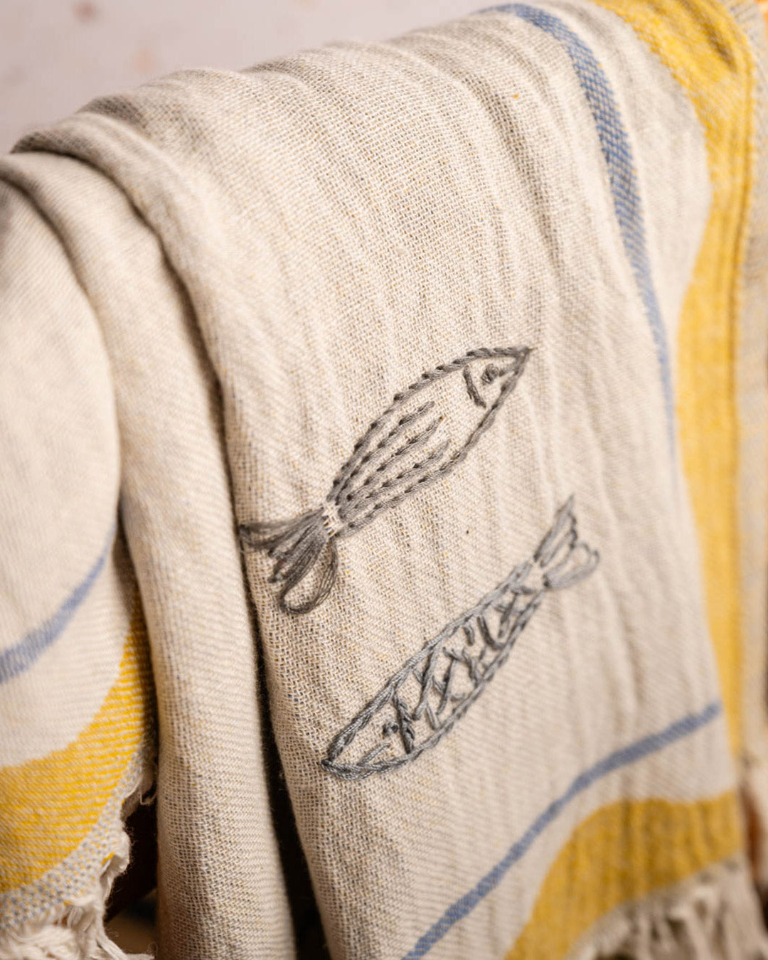 Sardine Hand-Stitched Towel Set