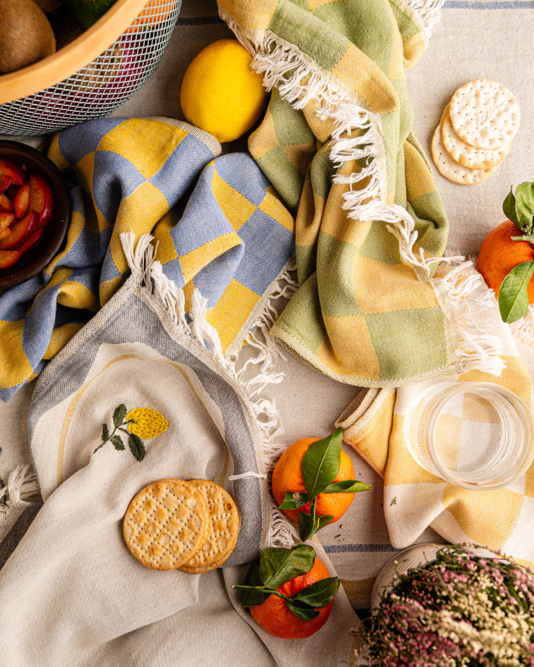 Sardine Hand-Stitched Towel Set