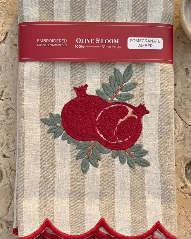 Pomegranate Amber Table Set