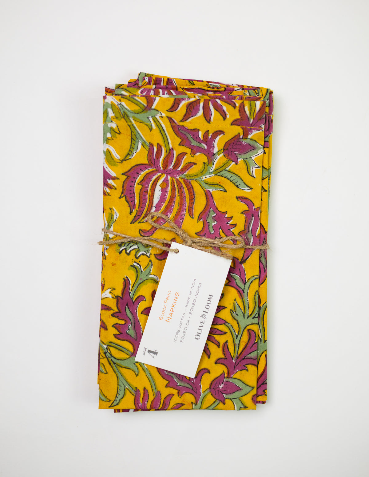 Block Print Napkins - Set of Four