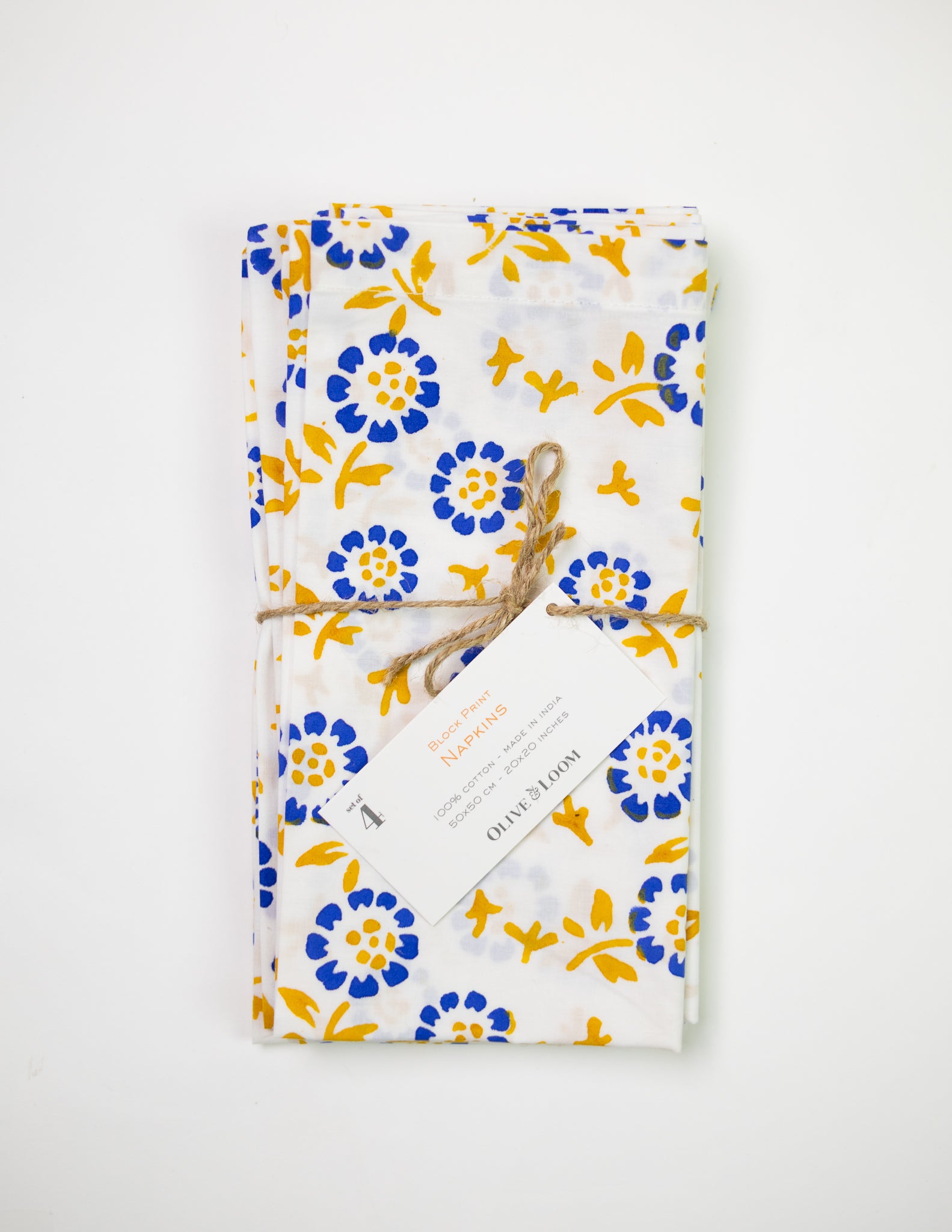 Block Print Napkins - Set of Four
