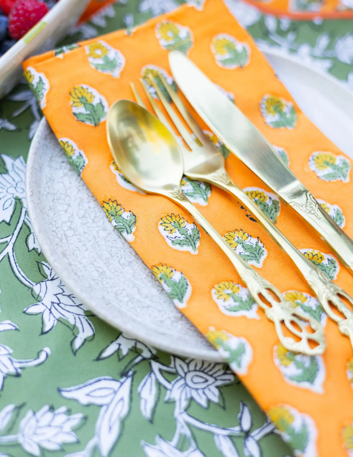 Block Print Napkins - Set of Four