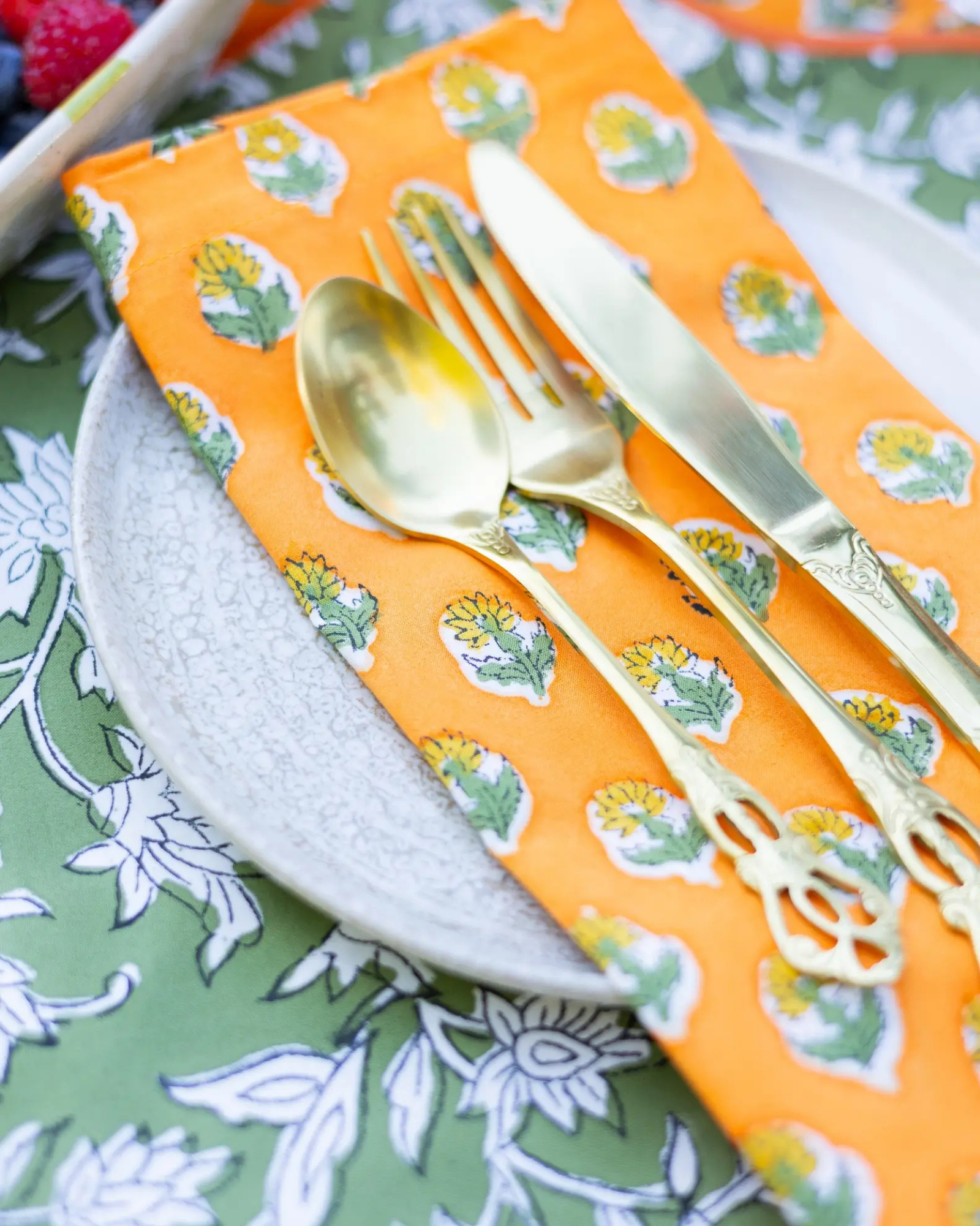 Block Print Napkins - Set of Four