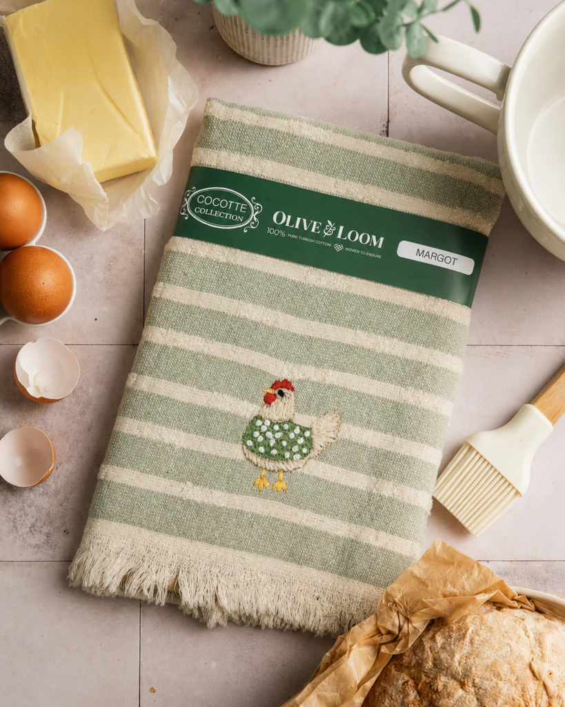 Margot Kitchen Towel - Cocotte Collection - Olive & Loom