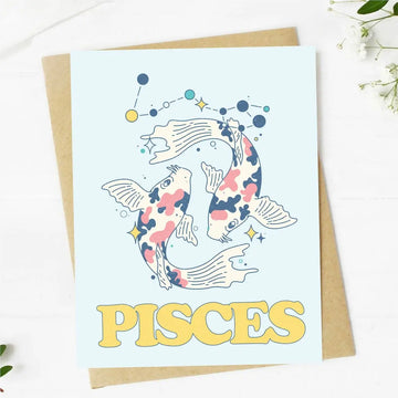 Pisces Zodiac Greeting Card