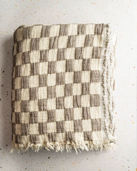 Mira Cotton Quilted Throw