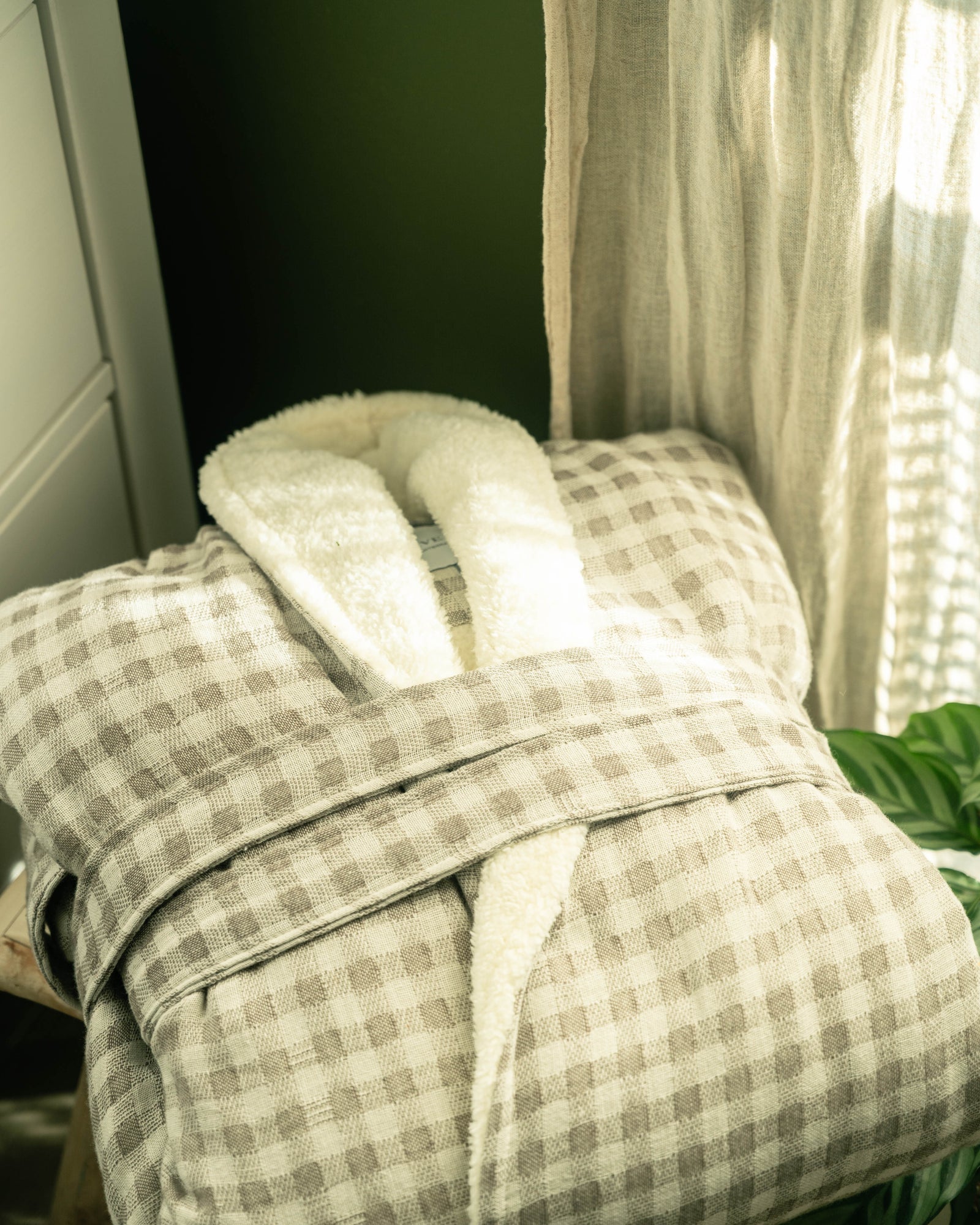 Cala Sherpa-Lined Cotton Robe