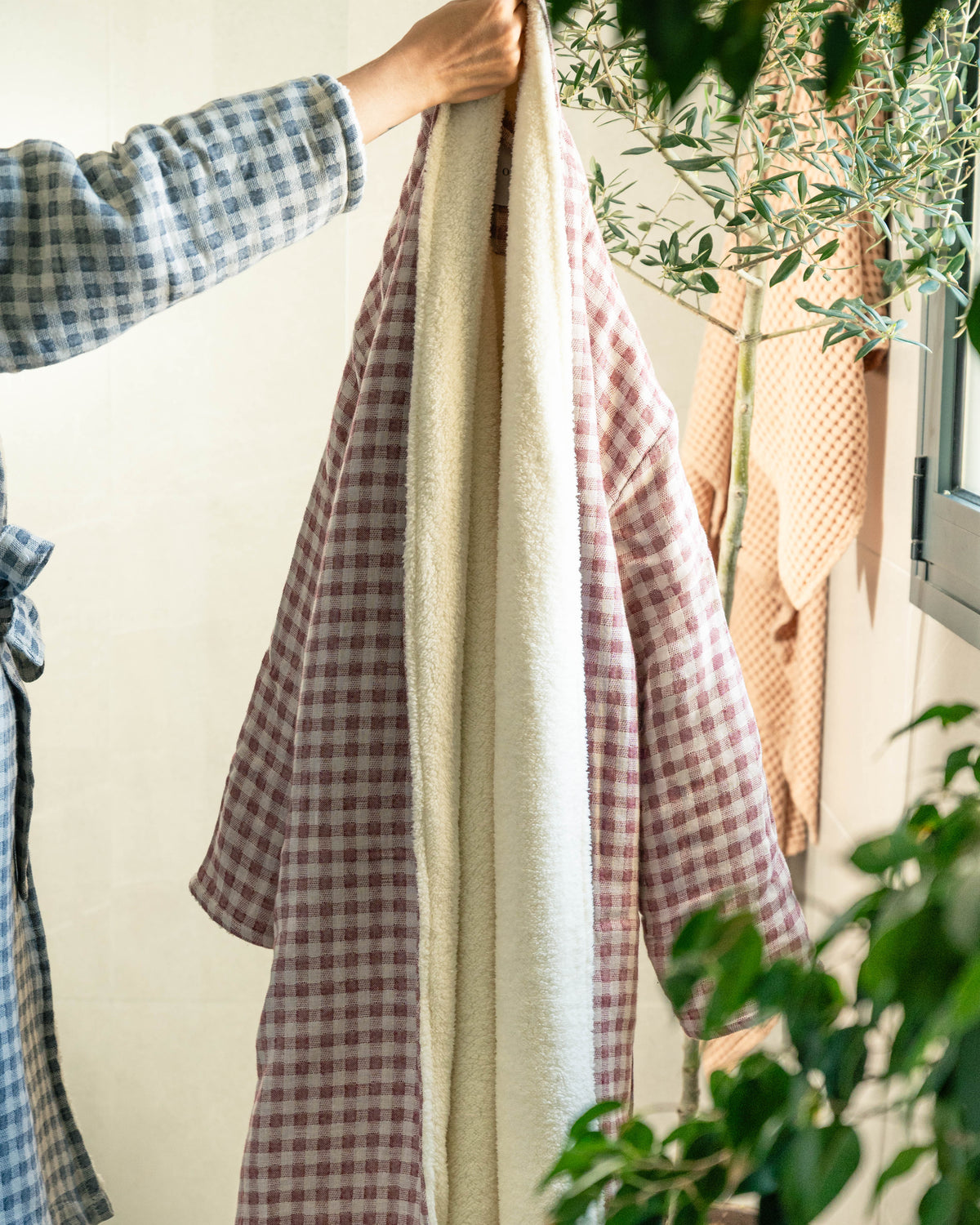 Cala Sherpa-Lined Cotton Robe