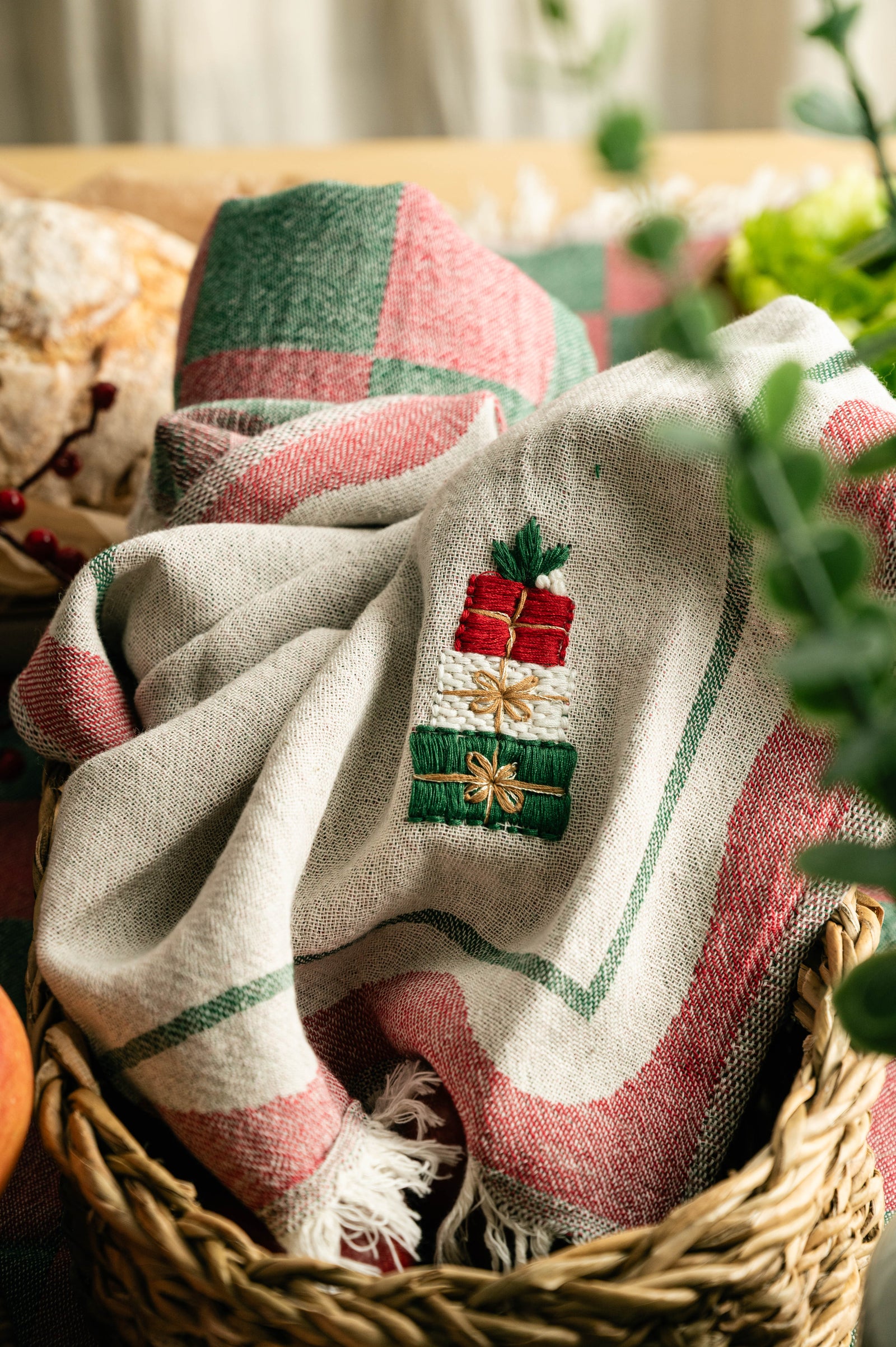 Gift Boxes Hand-Stitched Tea Towel Set