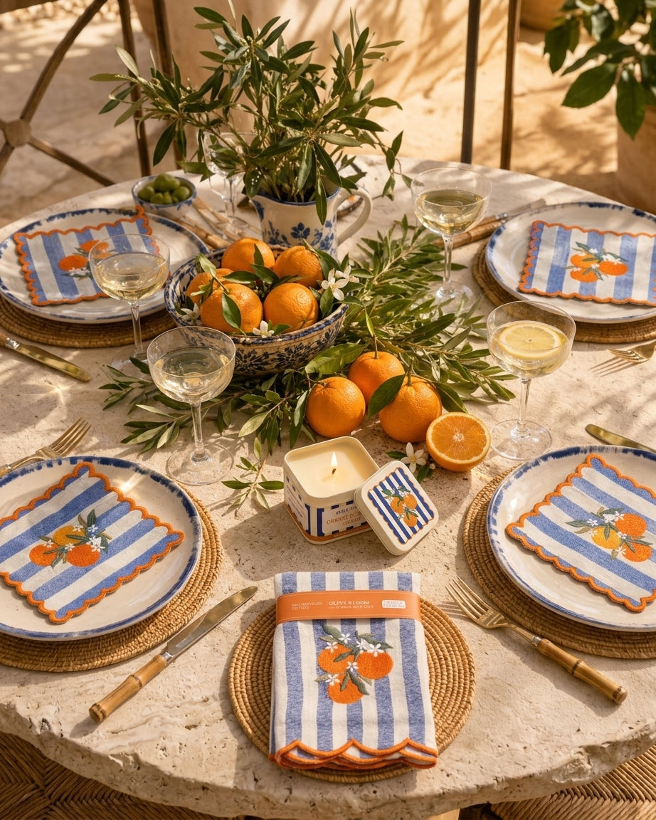 Orange Blossom Table Set