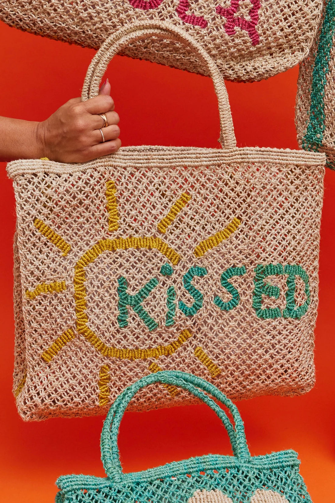 Sun Kissed Jute Tote Bag