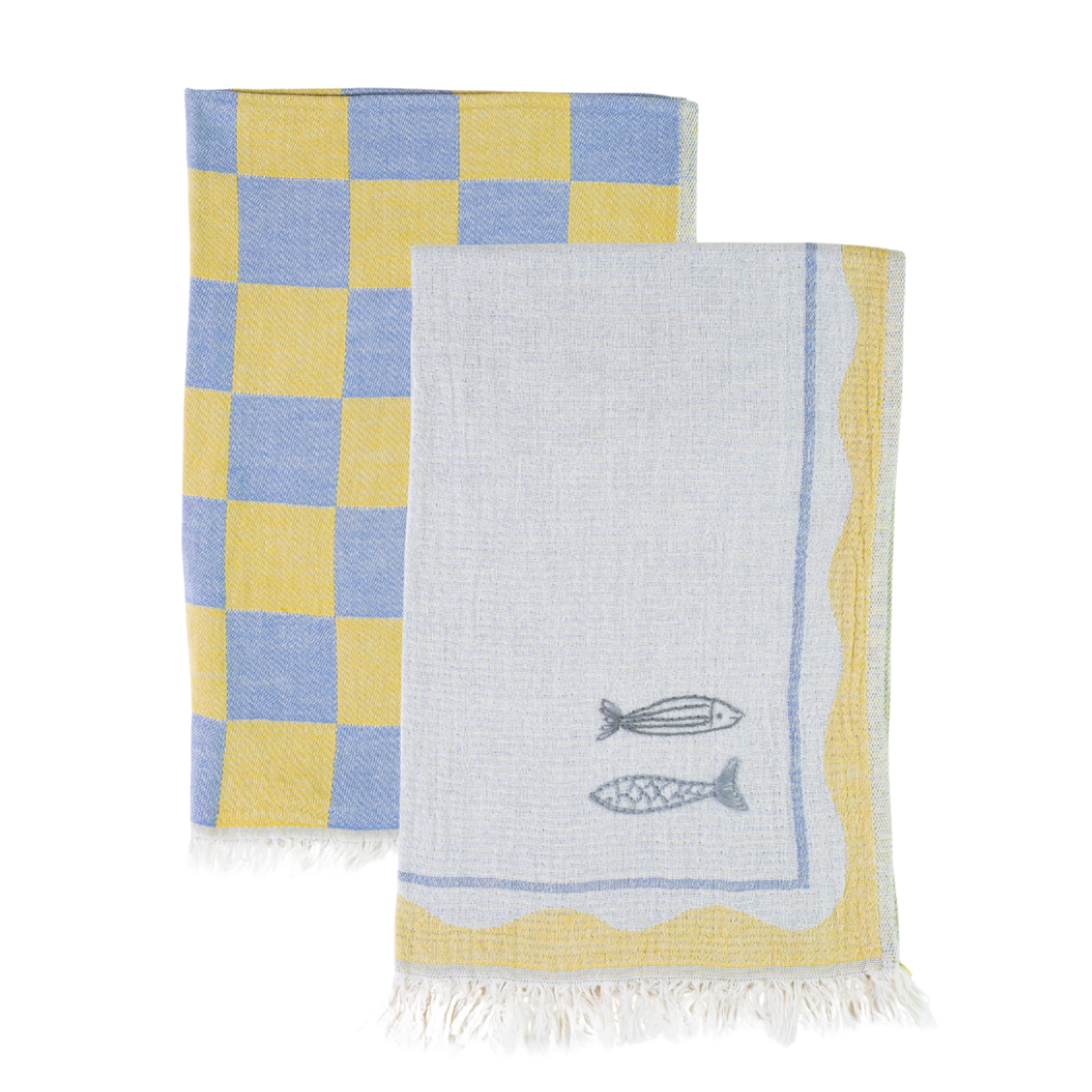 Sardine Hand-Stitched Towel