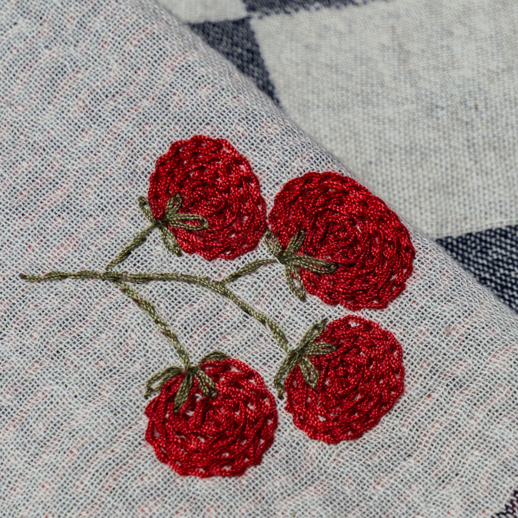 Tomato Hand-Stitched Towel Set