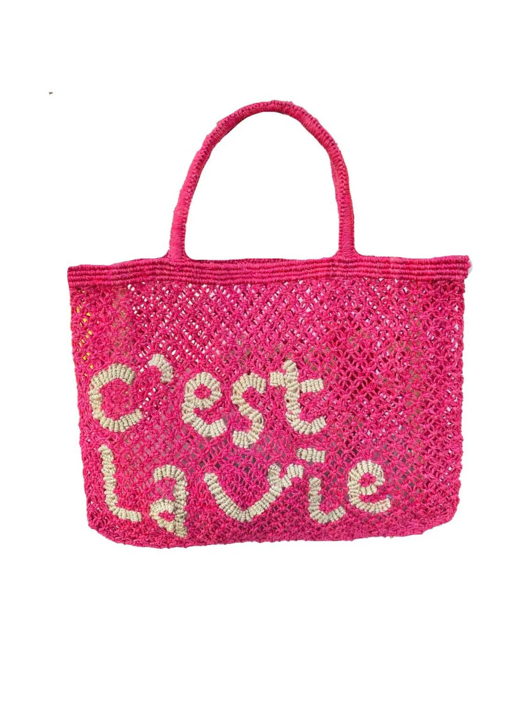 C'est La Vie Jute Tote Bag