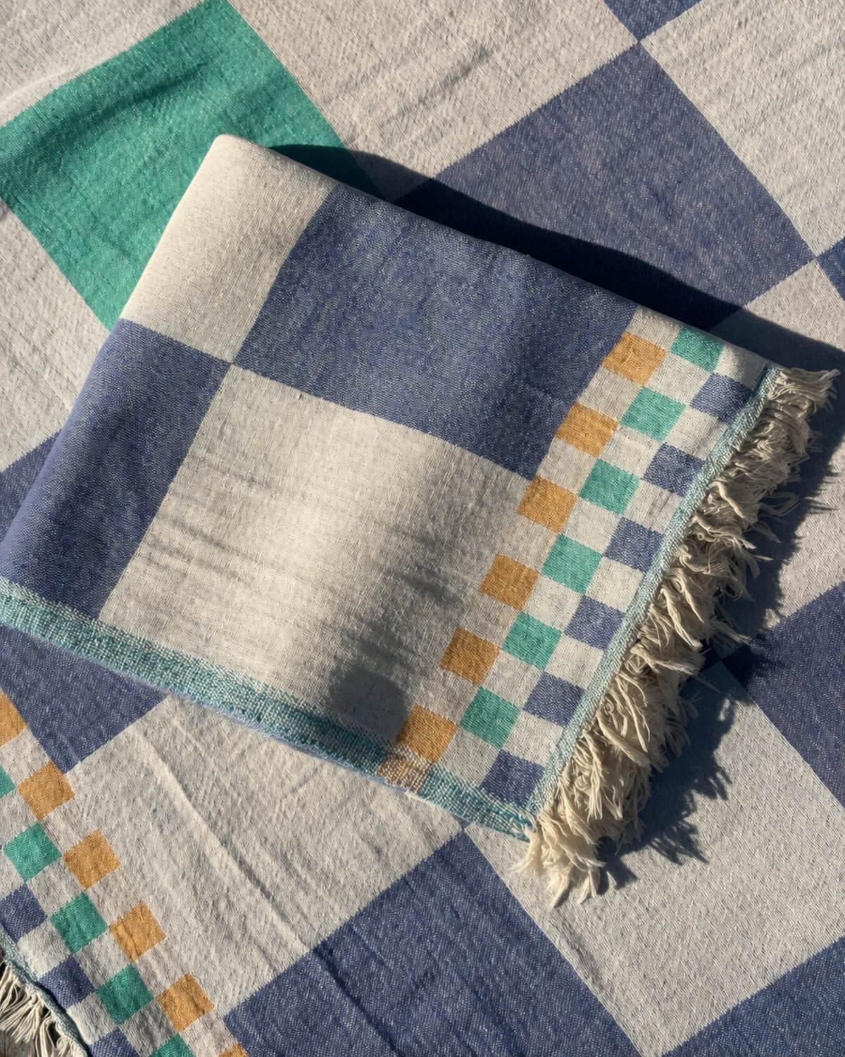 Coastal Breeze Checkered Towel