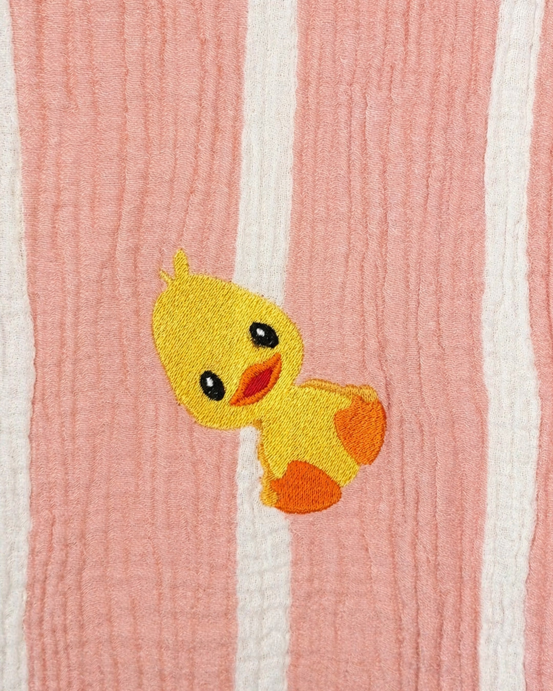 Duck Embroidered Muslin Baby Blanket