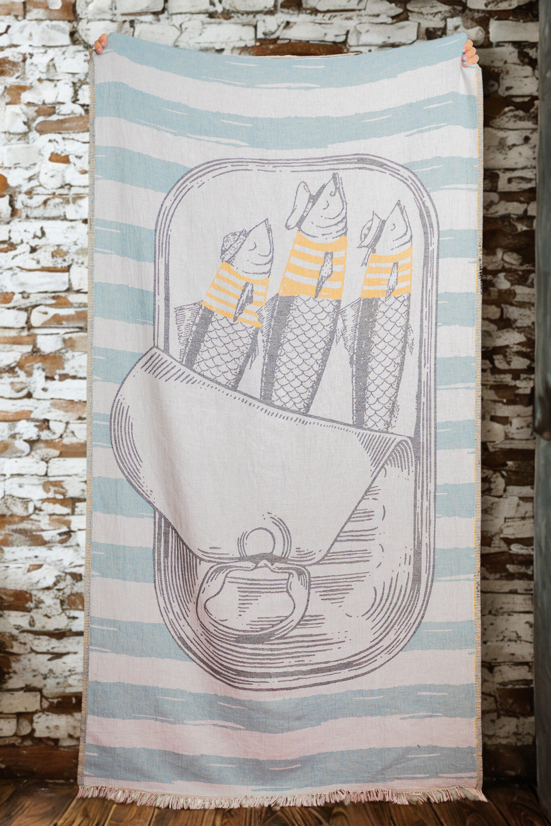 Sardine Stripe Beach Towel