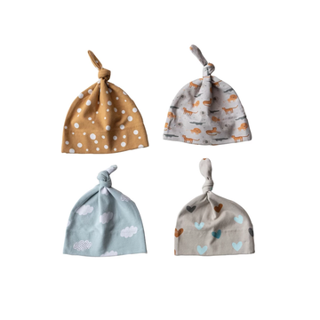 Cotton Blend Knotted Baby Hat