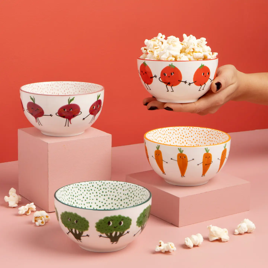 Funny Food Bowls - Set of 4 Assorted