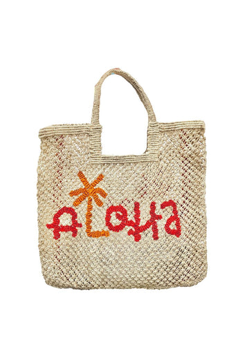 Aloha Jute Tote Bag