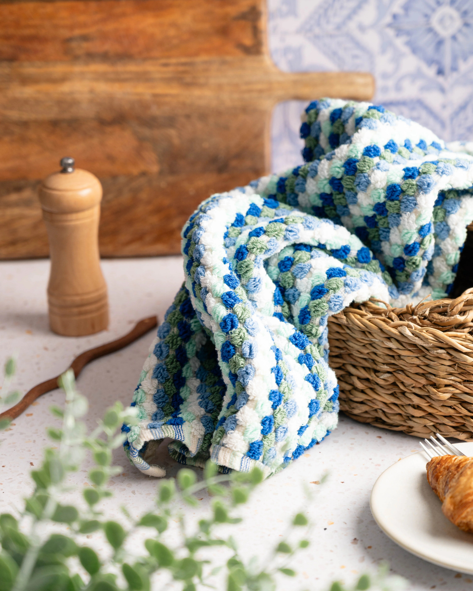 Marseille Hand Towel - No Tassle - Olive & Loom