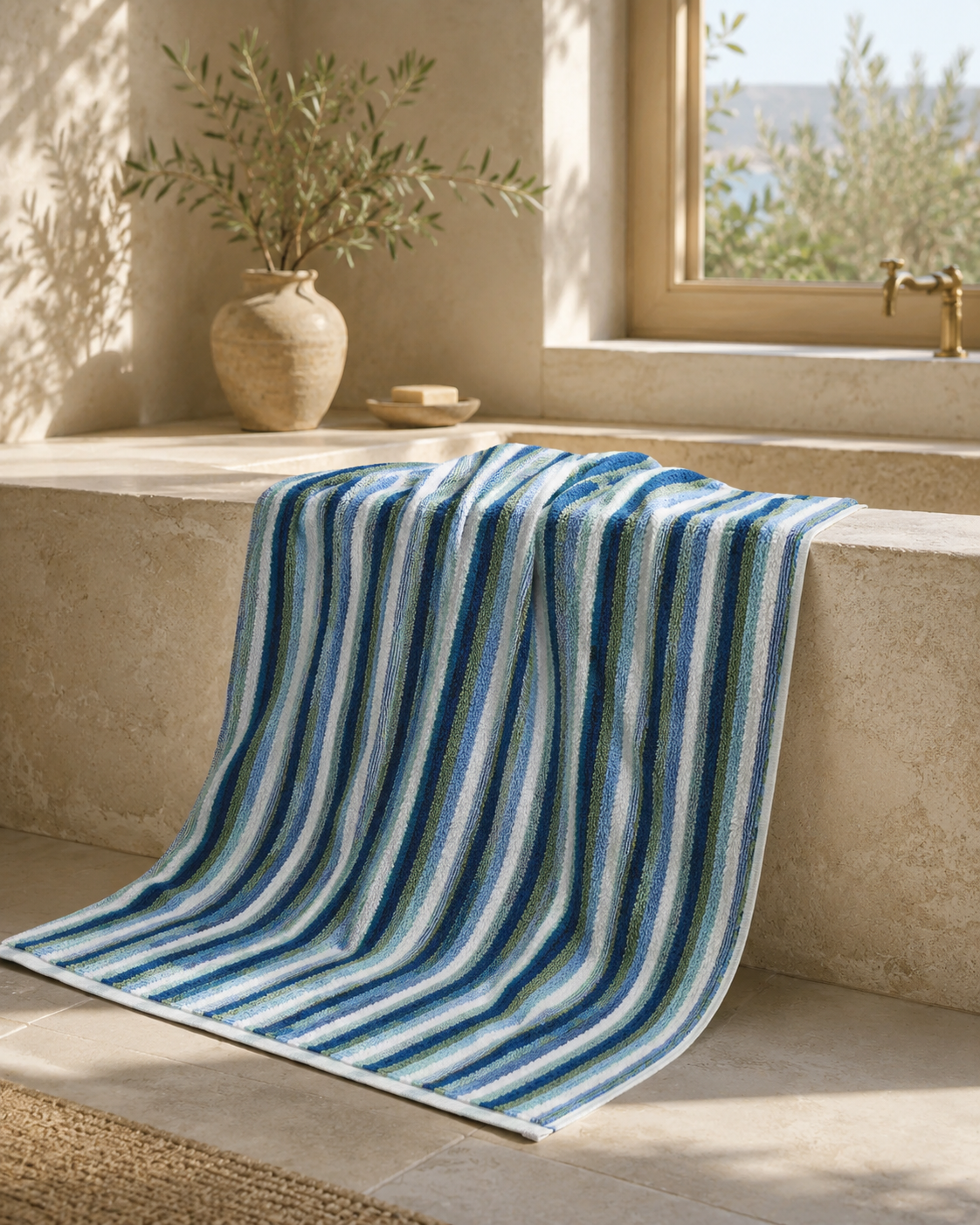 Striped Marseille Body Towel