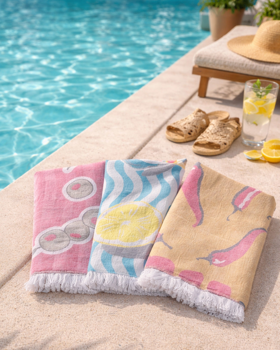 Mediterranean Mini Towel Set (Set of 3)