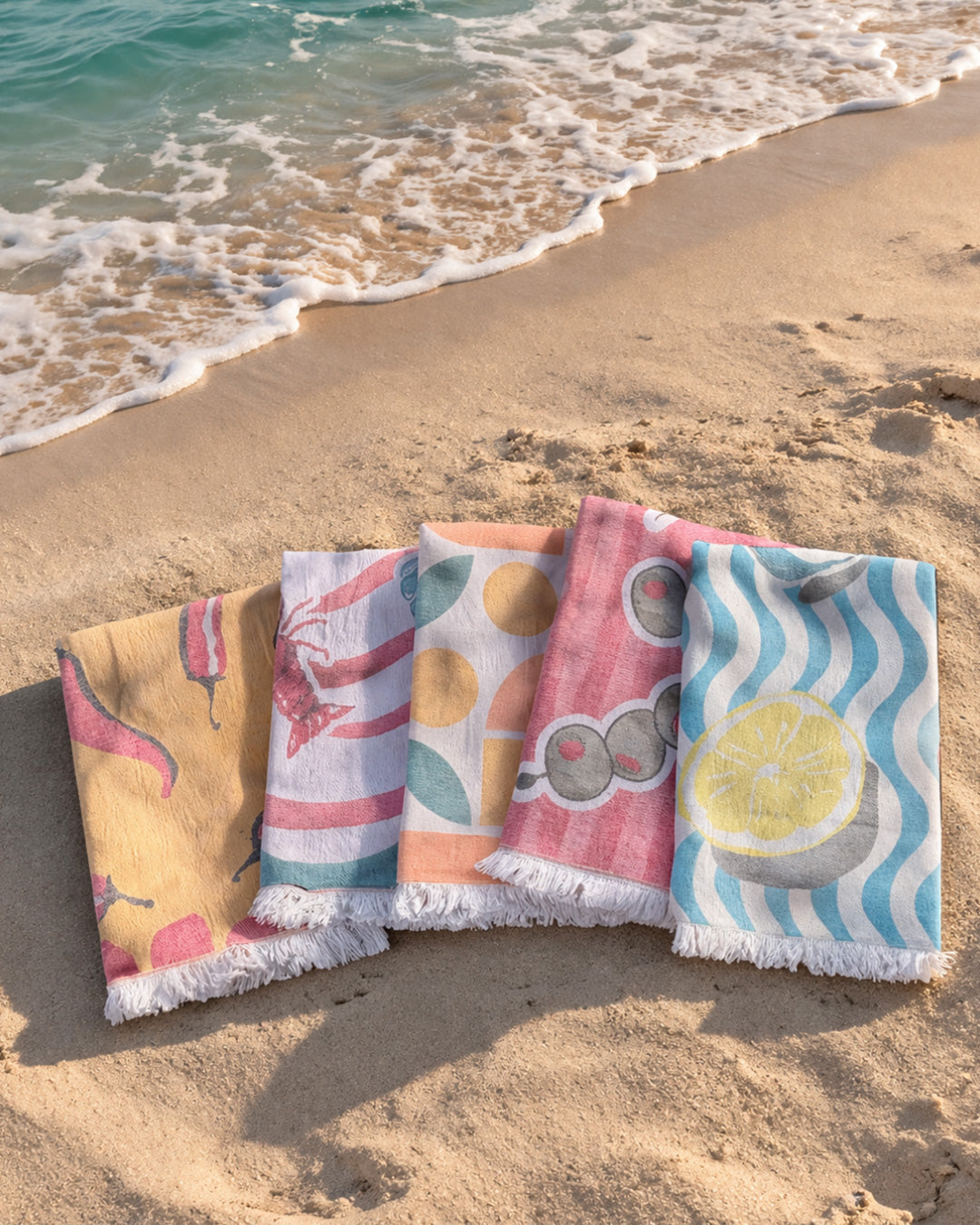 Mediterranean Beach Towel Set (Set of 5)