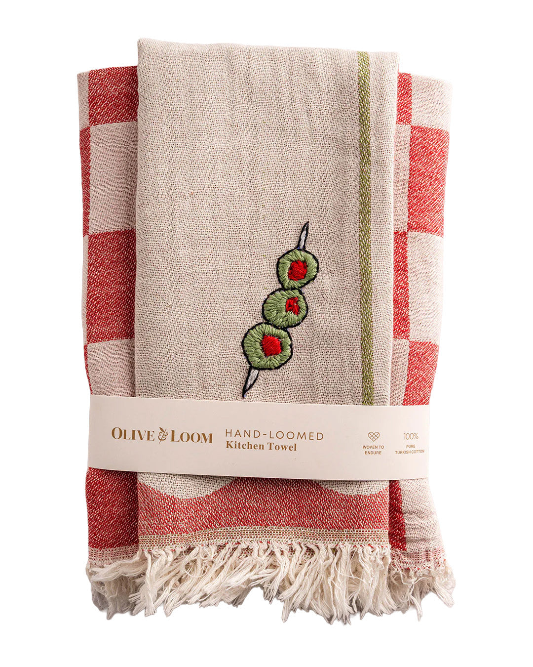 Hand-Stitched Kitchen Towel Set Duo