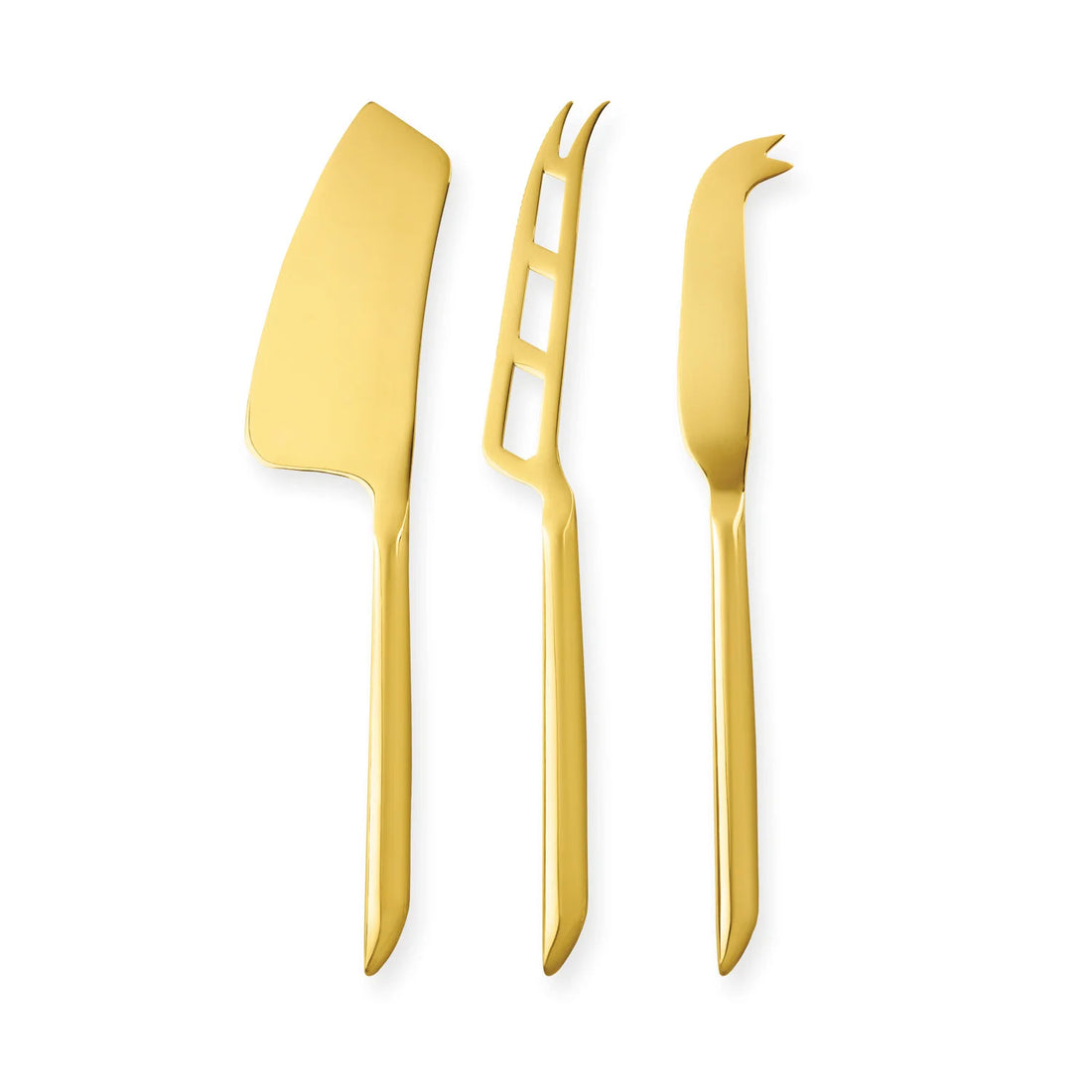 Gold Plated Cheese Knife Set of 3