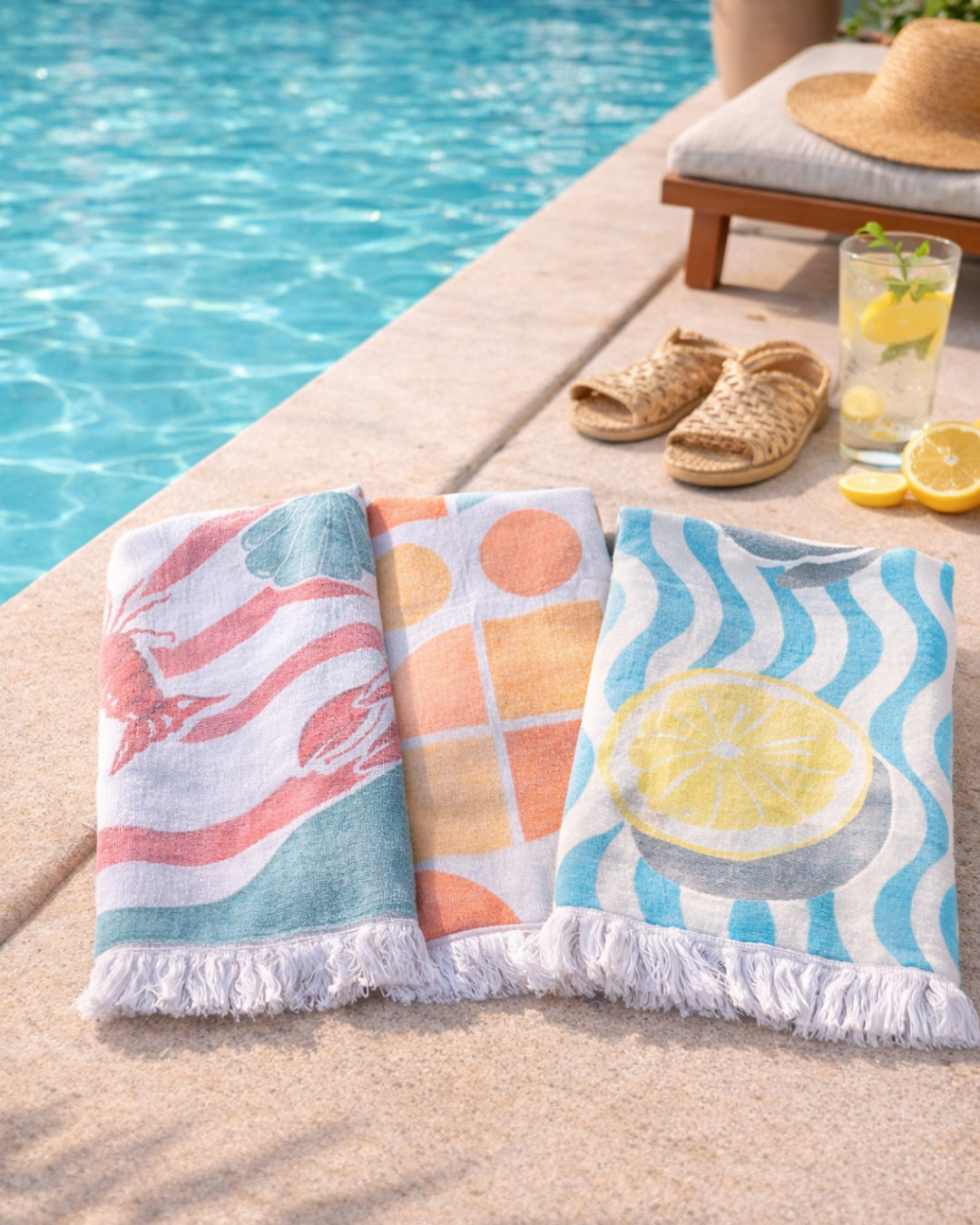 Coastal Print Towel Set (Set of 3)