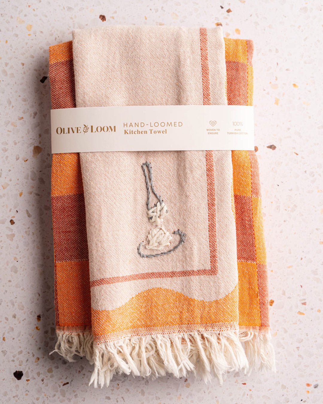 Hand-Stitched Kitchen Towel Set Duo